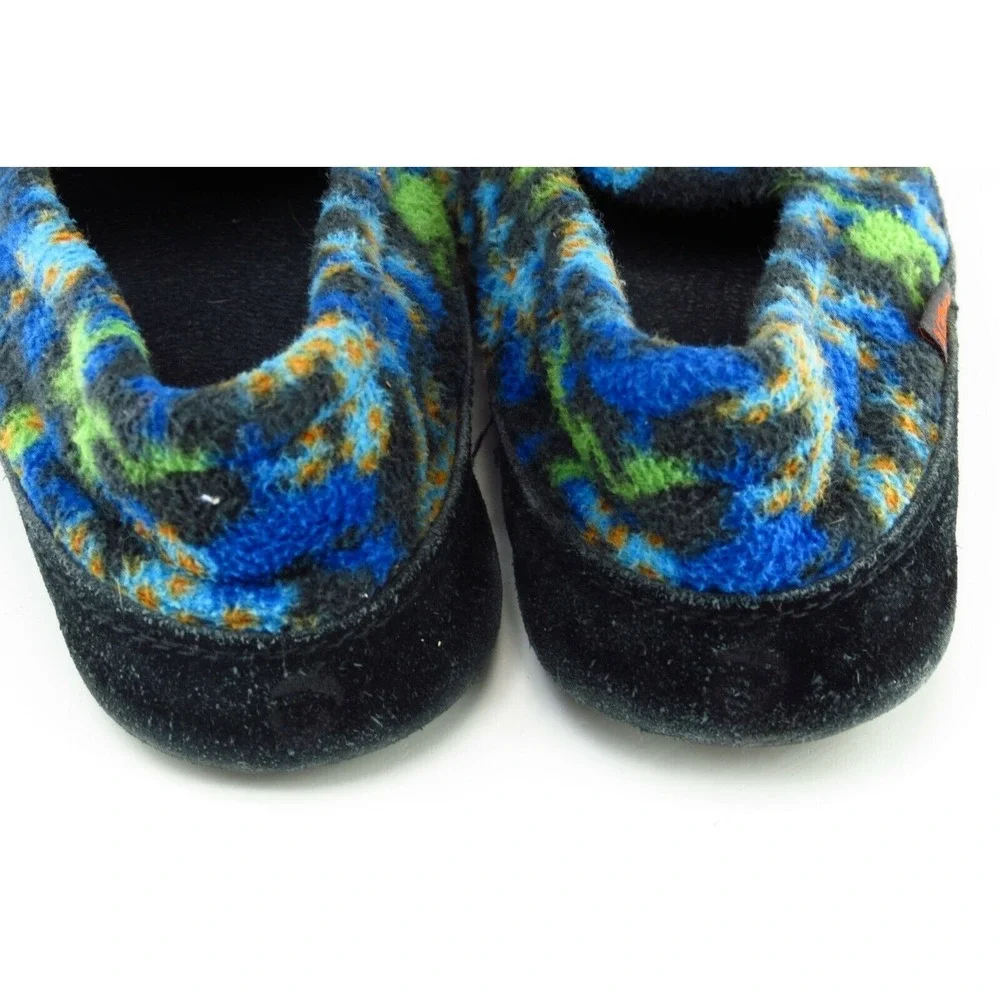 Acorn Girls Shoes Size 4-5 M Blue Slippers Fabric‎